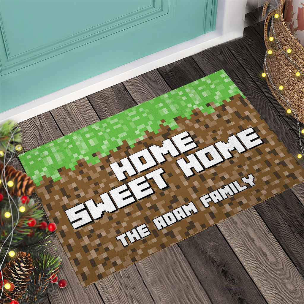 Home Sweet Home - Personalized Block World Doormat