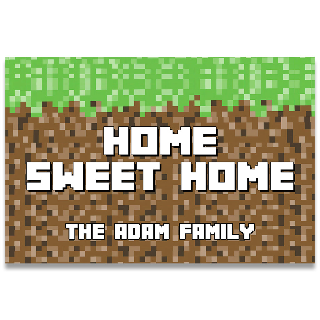 Home Sweet Home - Personalized Block World Doormat