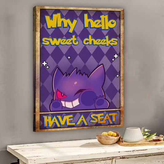 Peeker Hello Sweet Cheeks - Personalized Monster Trainer Canvas and Poster
