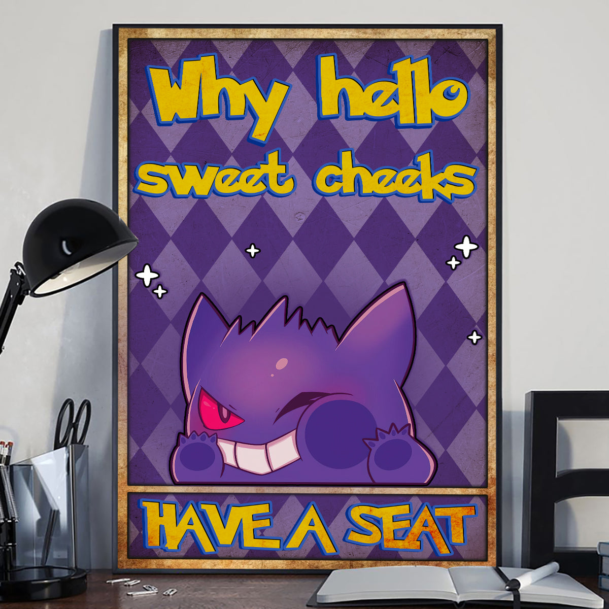 Peeker Hello Sweet Cheeks - Personalized Monster Trainer Canvas and Poster