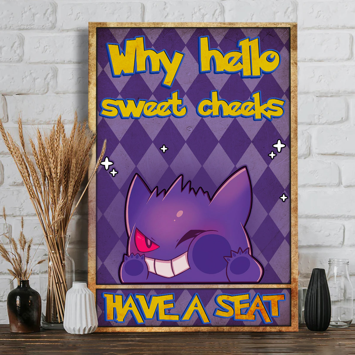 Peeker Hello Sweet Cheeks - Personalized Monster Trainer Canvas and Poster