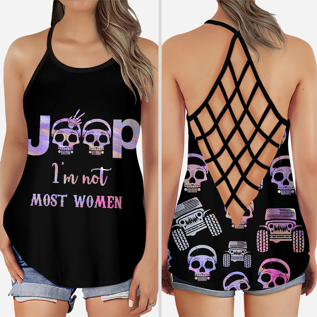 I'm Not Most Women - Car Cross Tank Top and Leggings