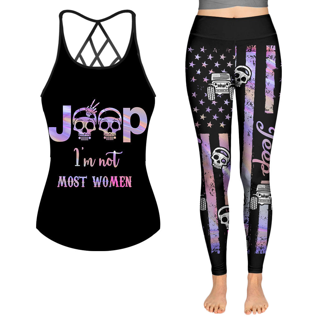 I'm Not Most Women - Car Cross Tank Top and Leggings