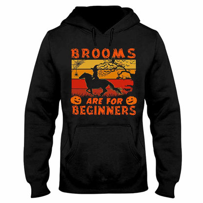 Brooms Are For Beginners Halloween  - Horse T-shirt And Hoodie 092021