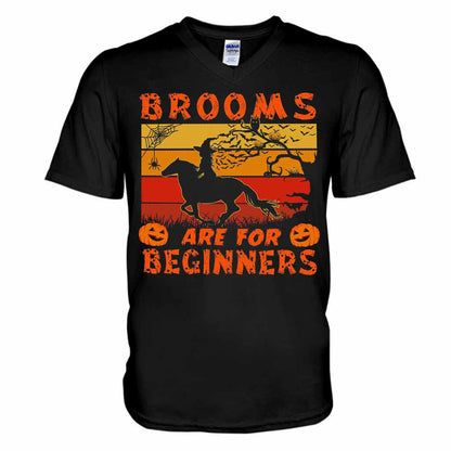 Brooms Are For Beginners Halloween  - Horse T-shirt And Hoodie 092021