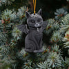 Black Cat Spirit Animal - Halloween Witch Ornament (Printed On Both Sides)