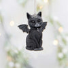 Black Cat Spirit Animal - Halloween Witch Ornament (Printed On Both Sides)