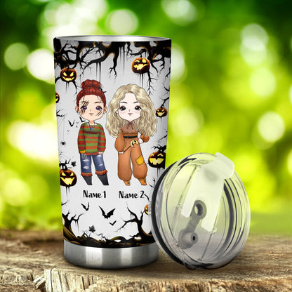 I Hope We Are Bestie Forever - Personalized Halloween Tumbler