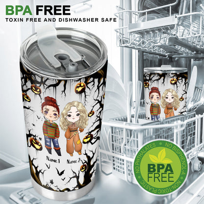 I Hope We Are Bestie Forever - Personalized Halloween Tumbler