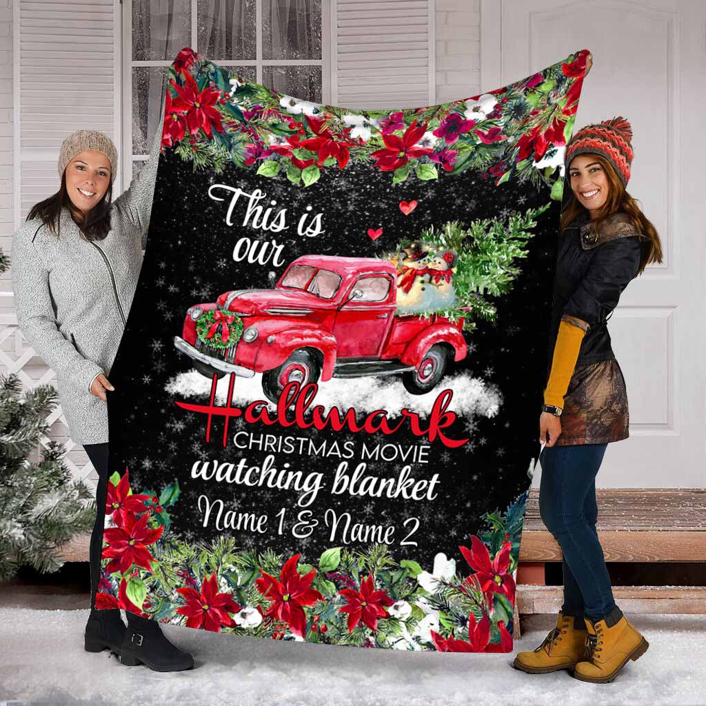 This Is Our Christmas Movie Watching Blanket - Personalized Christmas Blanket