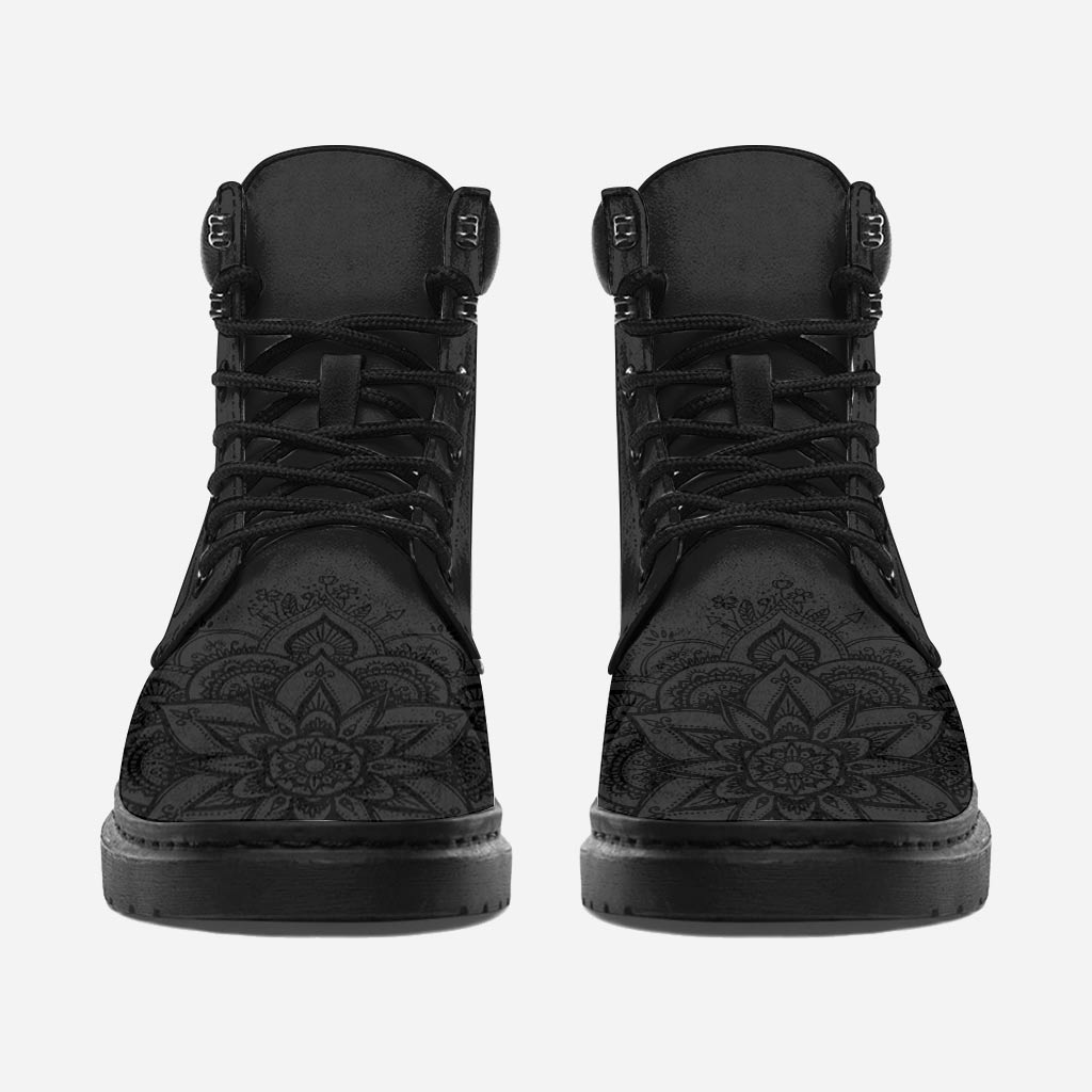 Rose Skull Mandala Skull All Season Boots