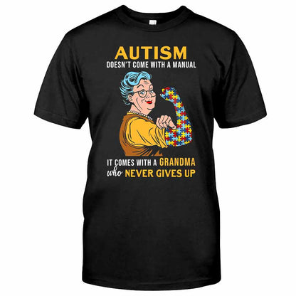 Never Give Up Autism Awareness T-shirt and Hoodie 112021