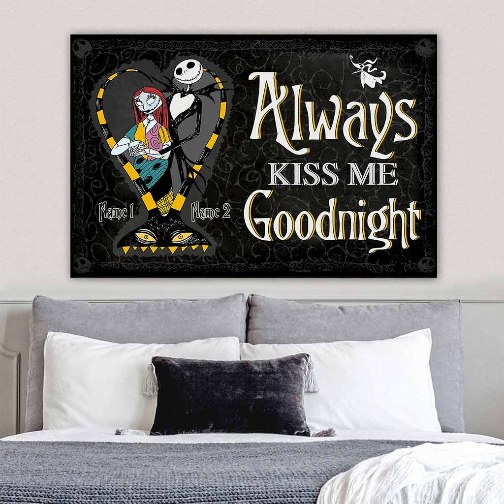 Always Kiss Me Goodnight - Personalized Couple Nightmare Poster