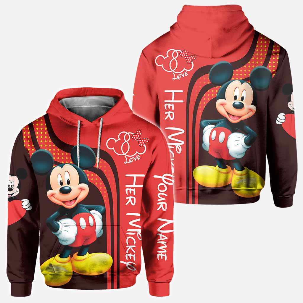 Mouse Ears Couple - Personalized All Over T-shirt and Hoodie