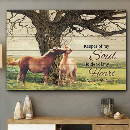 Keeper Of My Soul Holder Of My Heart - Personalized Horse Poster