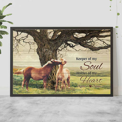 Keeper Of My Soul Holder Of My Heart - Personalized Horse Poster