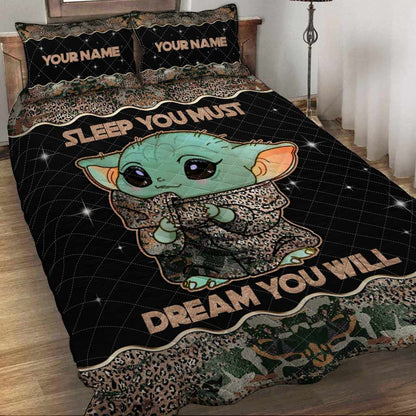 Sleep You Must - Personalized Quilt Set