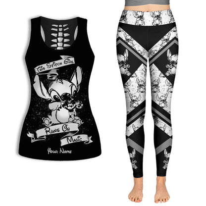 Run On Magic - Personalized Hollow Tank Top and Leggings