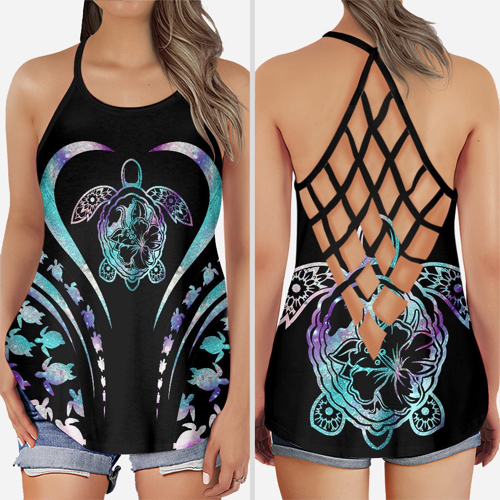 Blue Ocean - Turtle Cross Tank Top