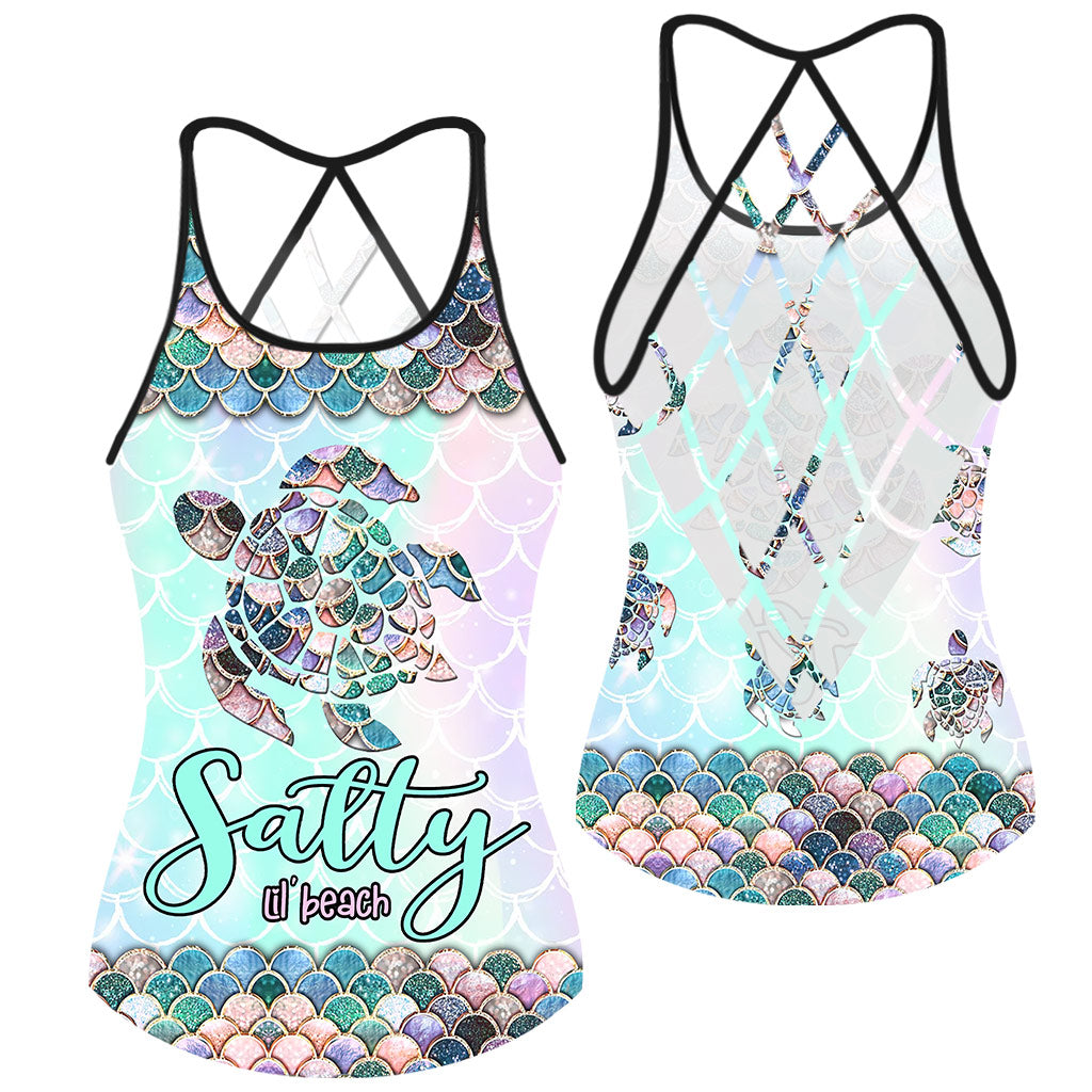 Salty Lil' Beach - Turtle Cross Tank Top