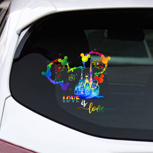 Love Is Love - LGBT Support Decal Full