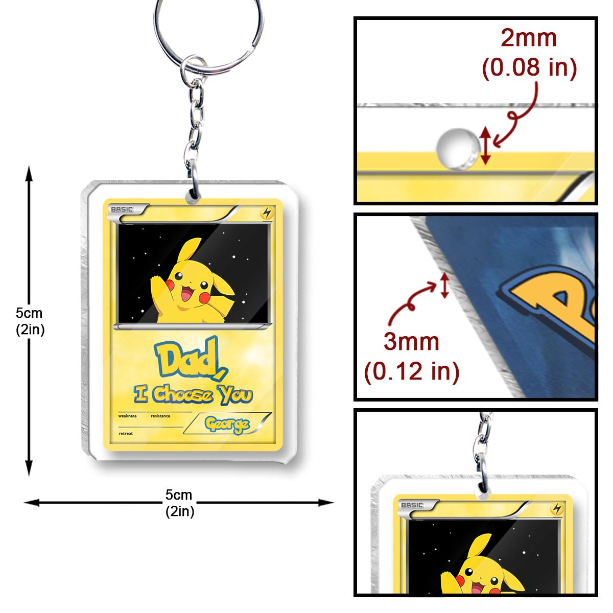 We Choose You - Personalized Monster Trainer Transparent Keychain