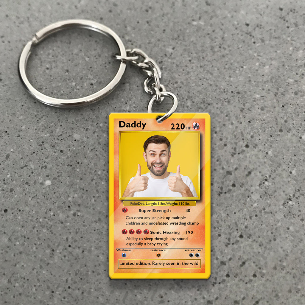 Poke Card - Personalized Monster Trainer Keychain (Printed On Both Sides)