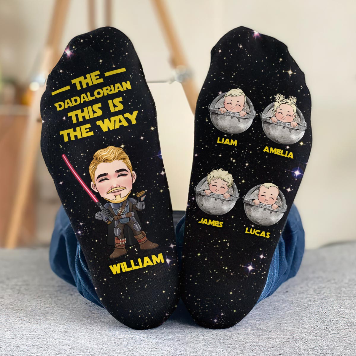 This Is The Way - Personalized Father Socks