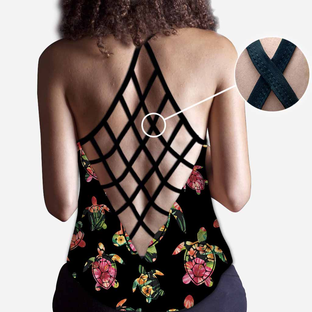 Salty Lil' Beach - Turtle Cross Tank Top and Leggings