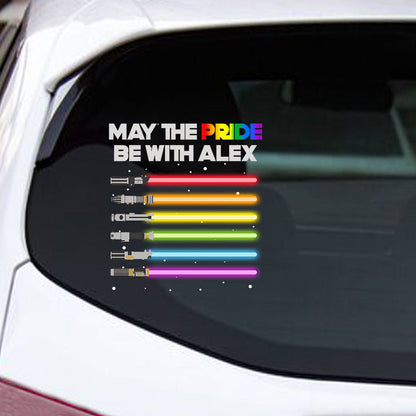 May The Pride Be With You - Personalized LGBT Support Decal Full