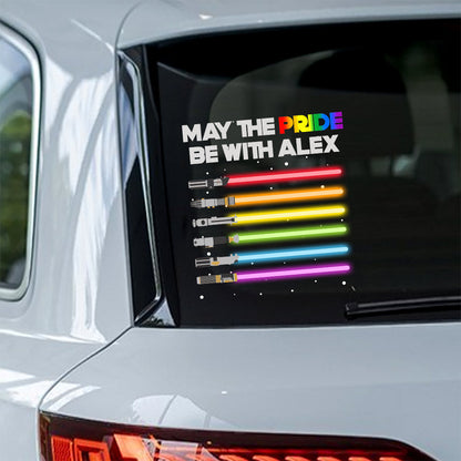 May The Pride Be With You - Personalized LGBT Support Decal Full