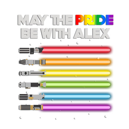 May The Pride Be With You - Personalized LGBT Support Decal Full