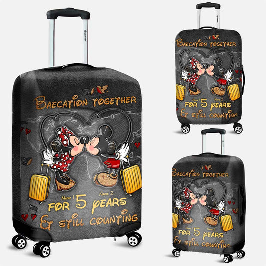 Baecation Together - Personalized Couple Travelling Luggage Cover