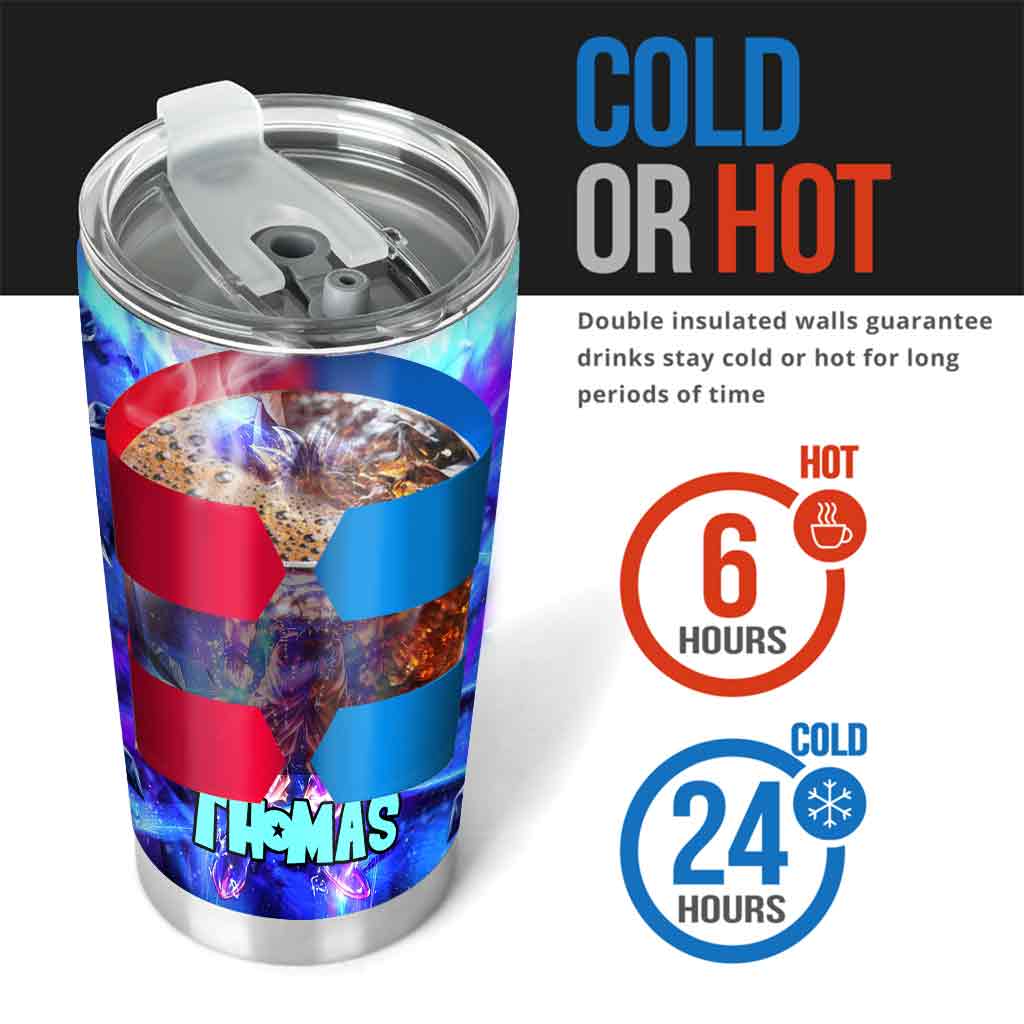 Power Comes In - Personalized Seven Balls Tumbler