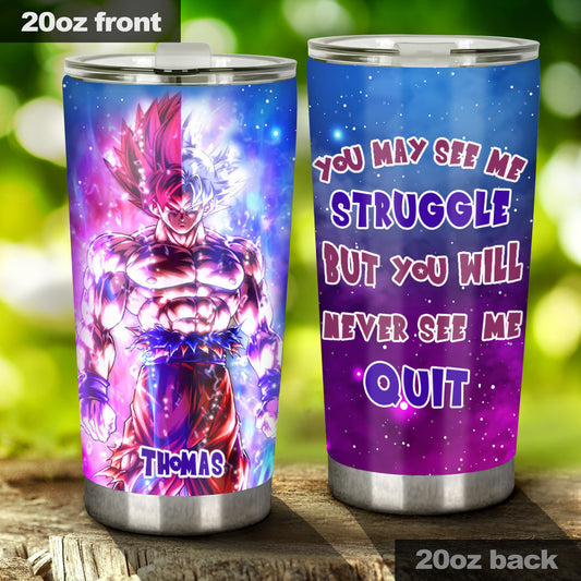 I Never Quit - Personalized Seven Balls Tumbler