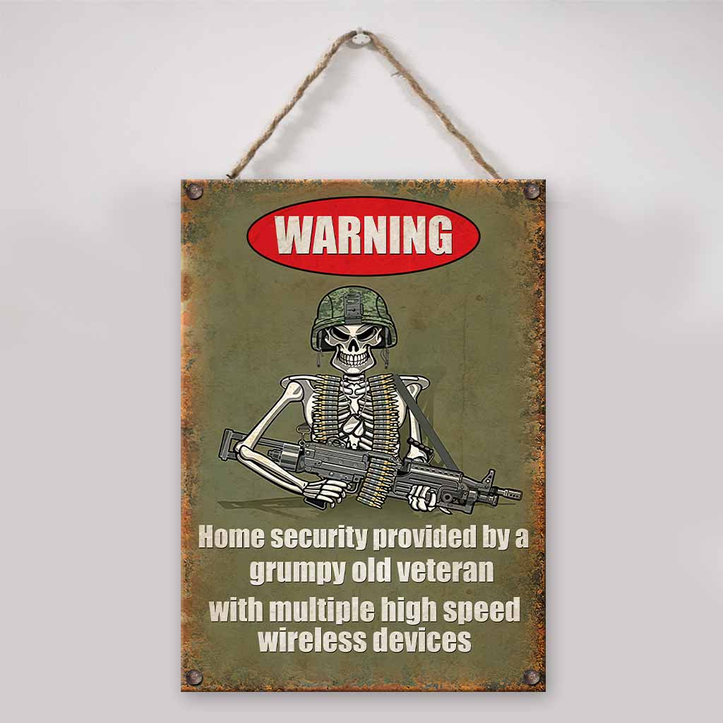 Home security  - Veteran Rectangle Metal Sign