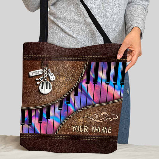 Love Piano Personalized Tote Bag