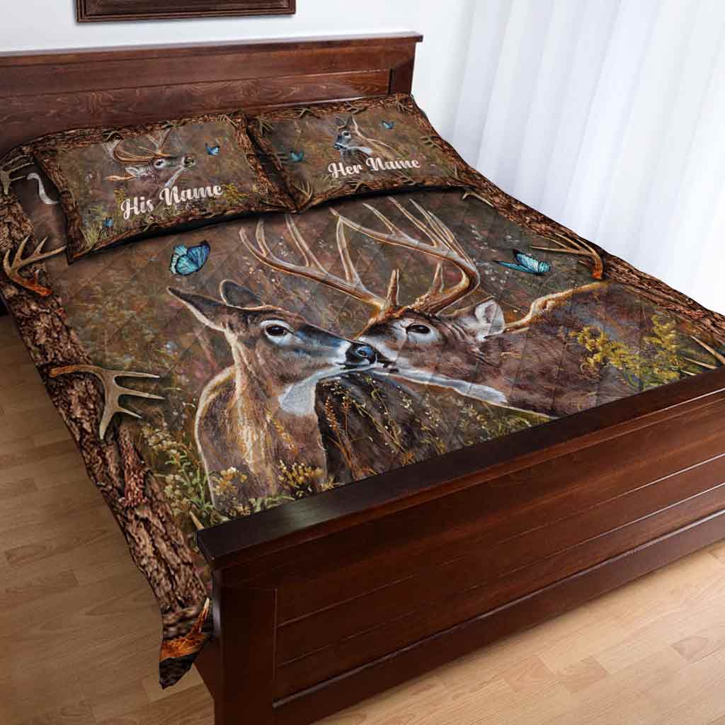 Hunting Couple - Personalized Quilt Set