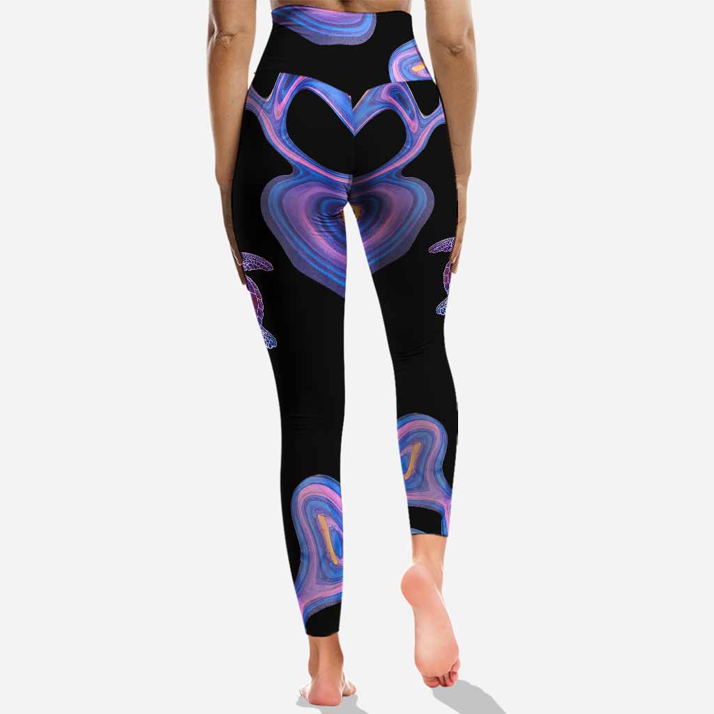 Love Turtles Free Line Hologram - Personalized Turtle Hoodie and Leggings