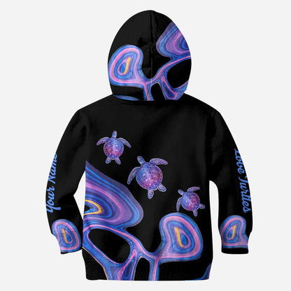 Love Turtles Free Line Hologram - Personalized Turtle Hoodie and Leggings