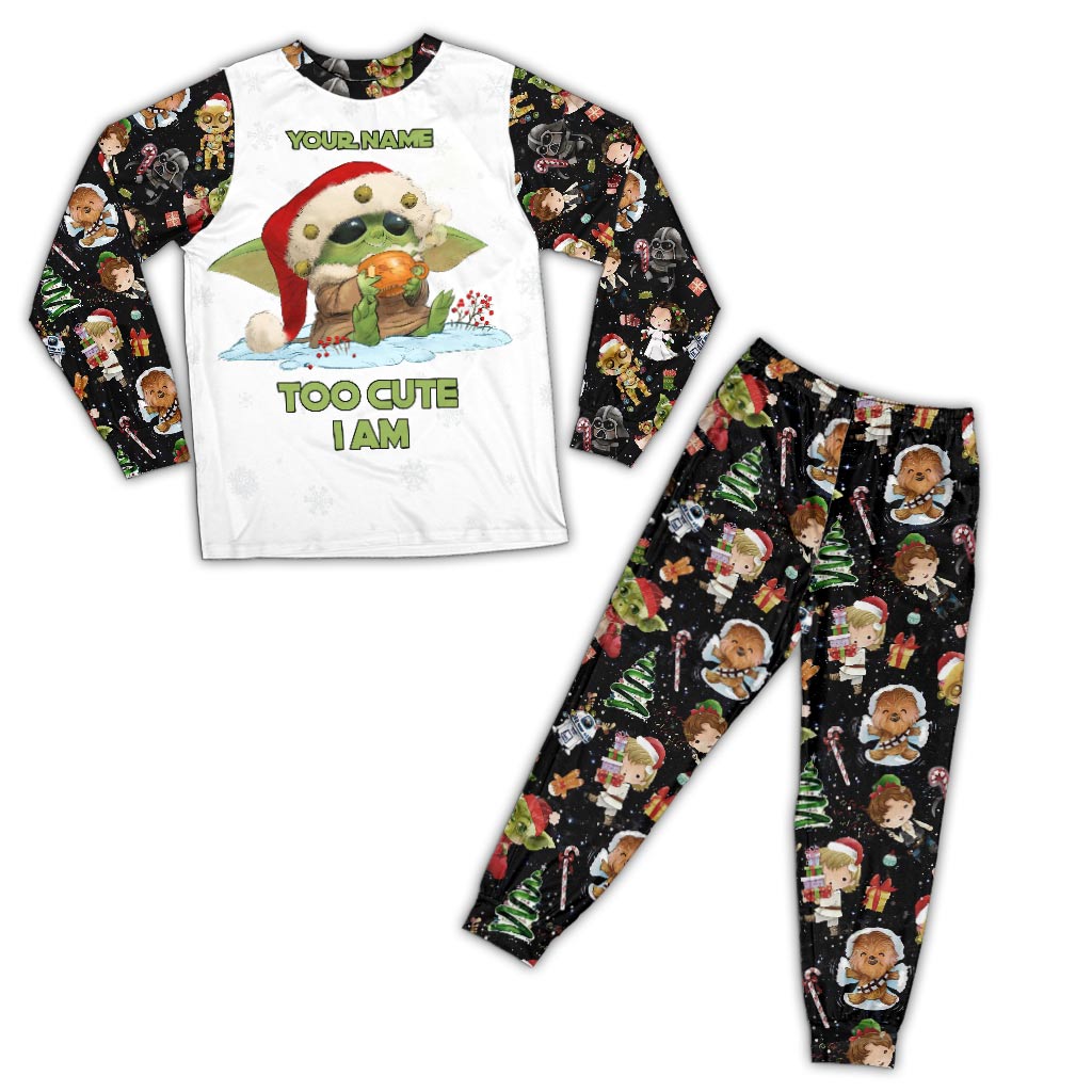 Too Cute I Am - Personalized Christmas The Force Pajamas Set