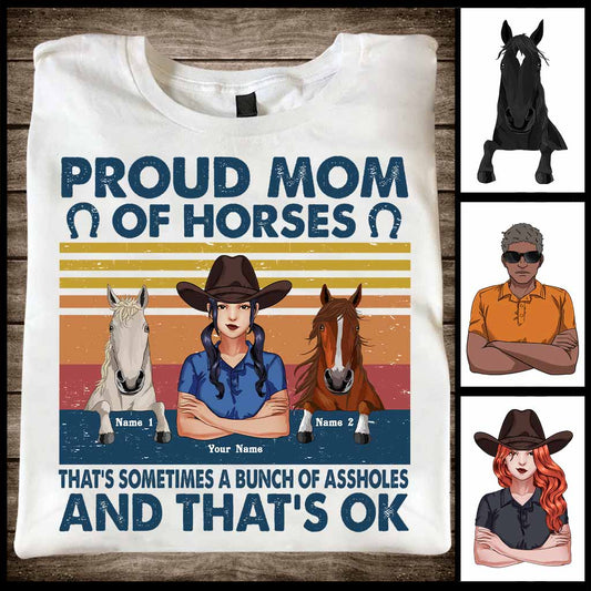 Proud Mom Of A Horse - Personalized T-shirt and Hoodie