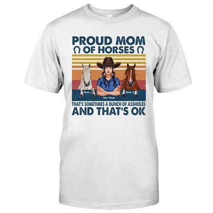 Proud Mom Of A Horse - Personalized T-shirt and Hoodie