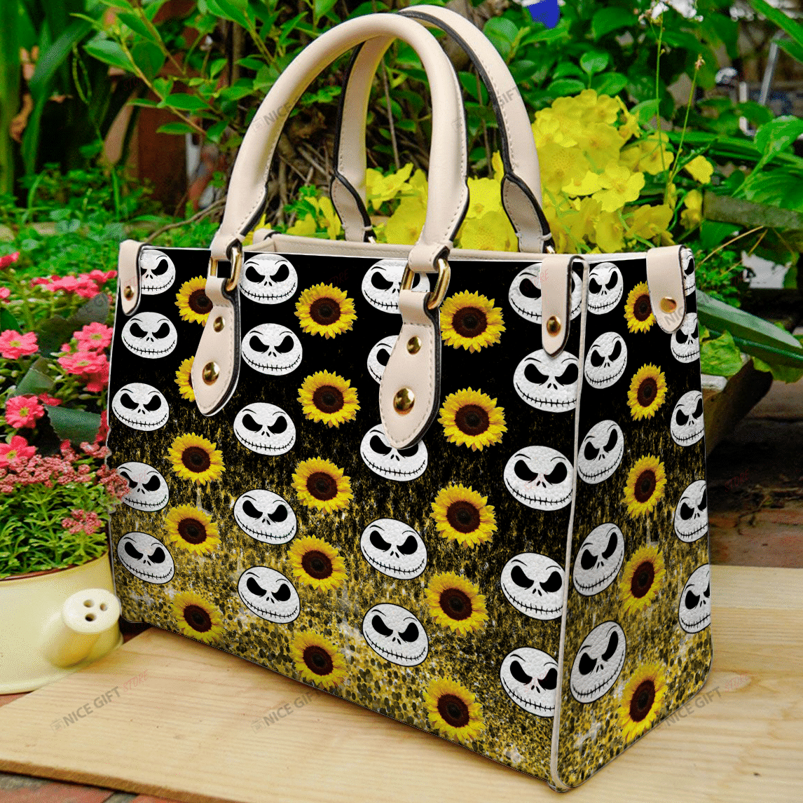 Sunflower Nightmare Leather Handbag 0523