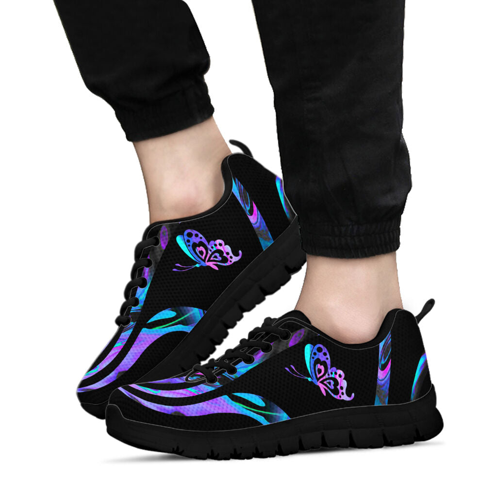 Hologram Purple Butterfly Butterfly Sneakers 0622