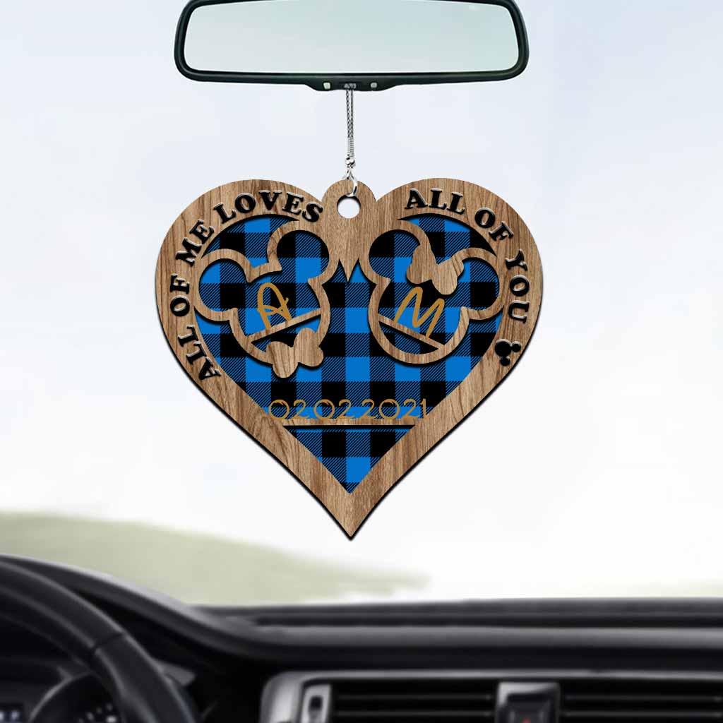 Magic Love All Of Me - Personalized Couple Mouse Car Ornament (Printed On Both Sides)