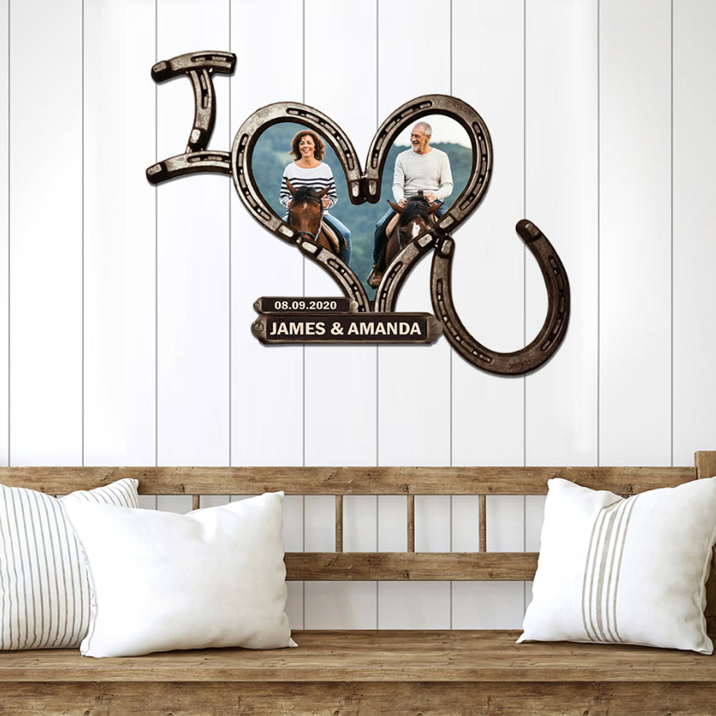 Us Again - Personalized Couple Horse Cut Metal Sign