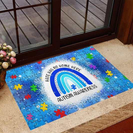 Hate Has No Home Here - Autism Awareness Doormat