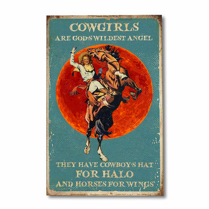 Cowgirls Are God's Wildest Angel - Horse Poster