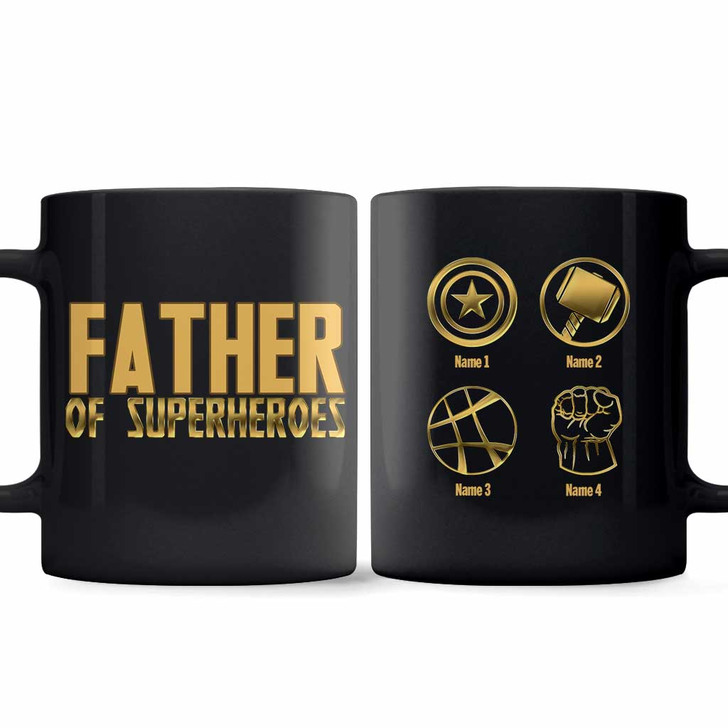 Father Of Superheroes - Personalized Father's Day Mug